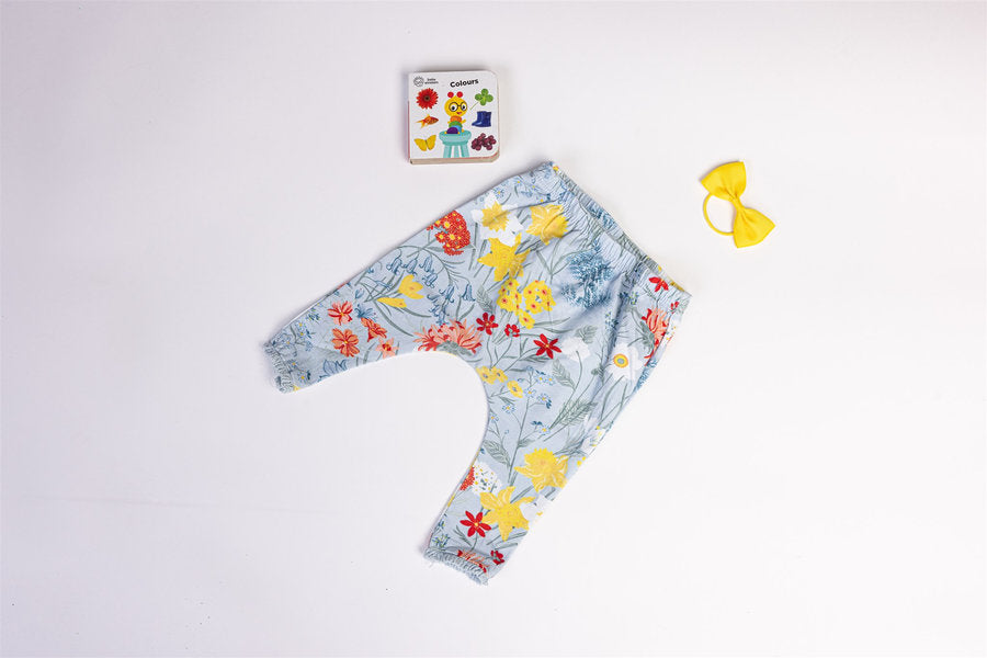 Light blue trousers floral print