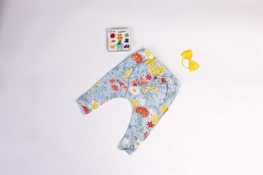 Light blue trousers floral print