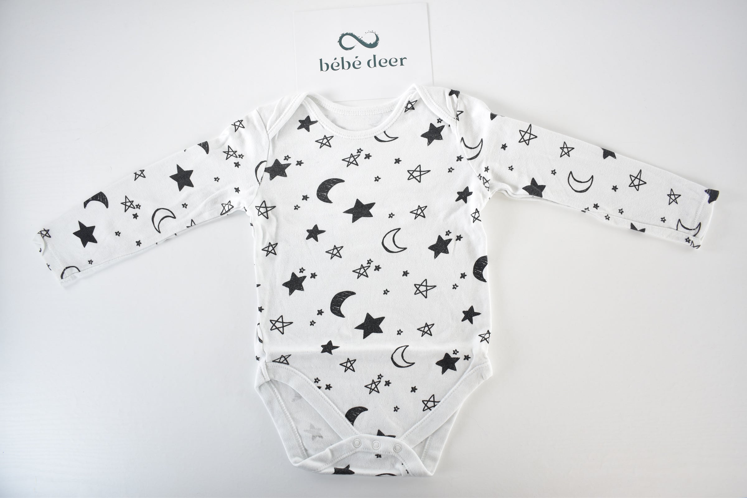 Moon and stars long sleeve bodysuit