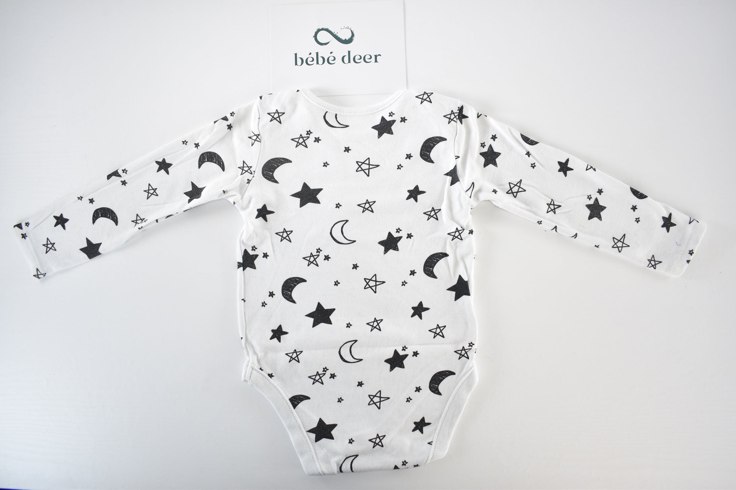 Moon and stars long sleeve bodysuit