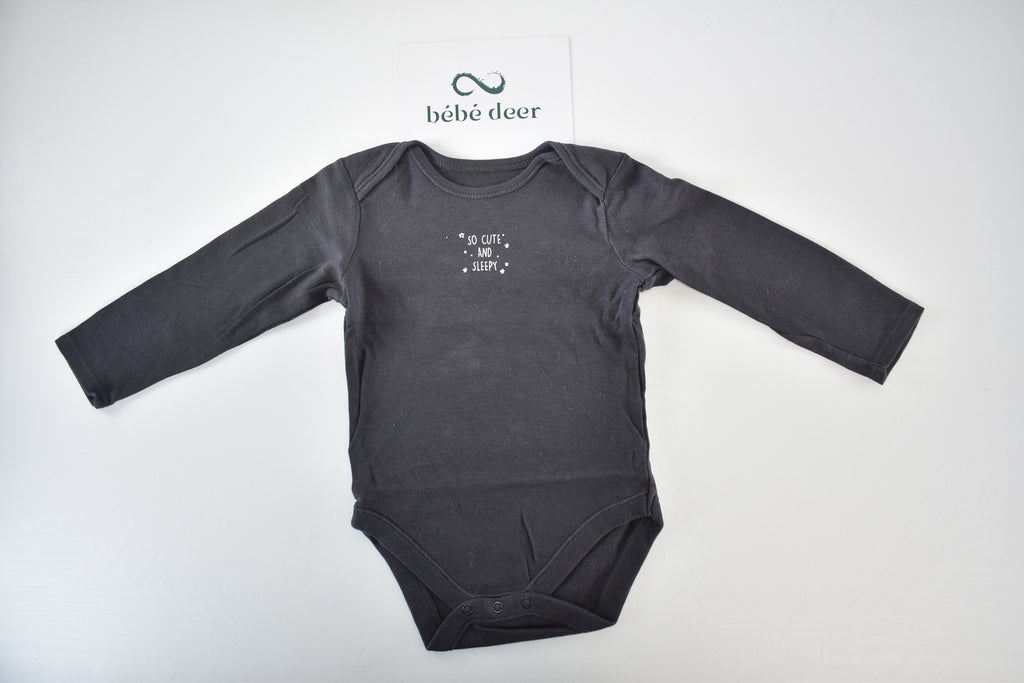 Long sleeve bodysuit " So cute and sleepy"