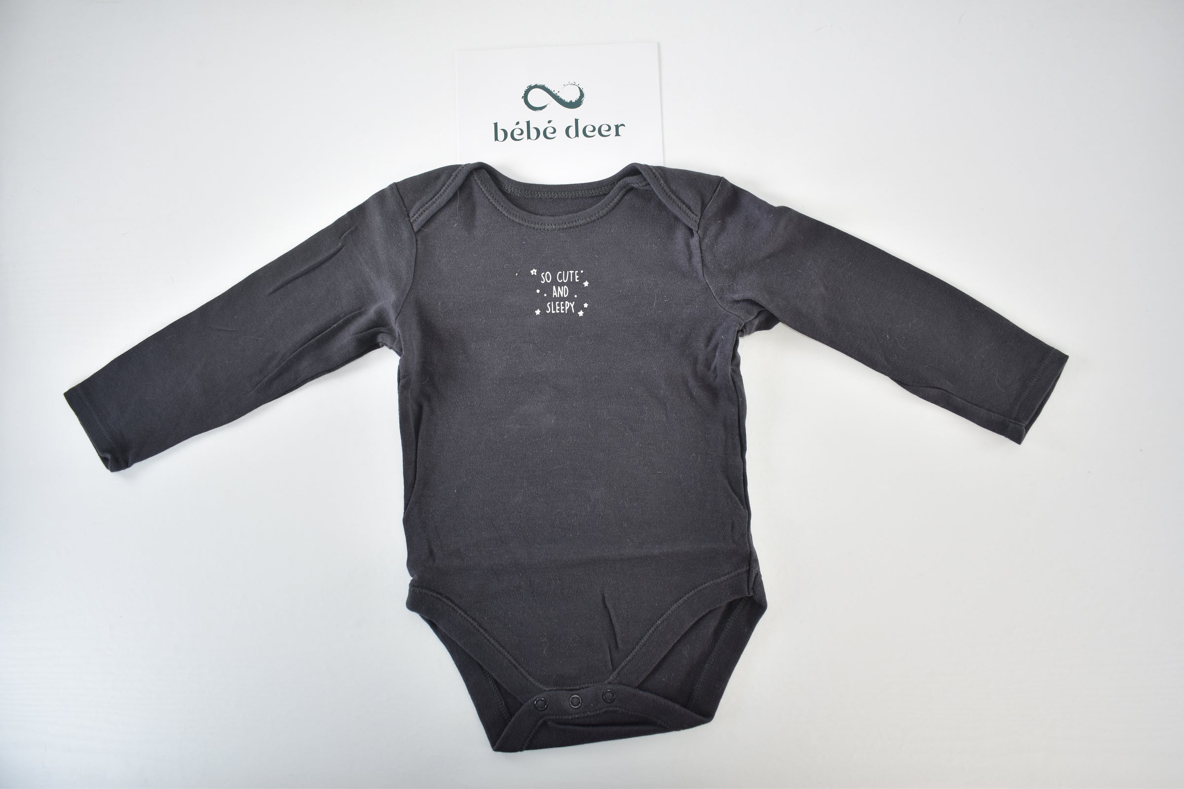 Long sleeve bodysuit " So cute and sleepy"