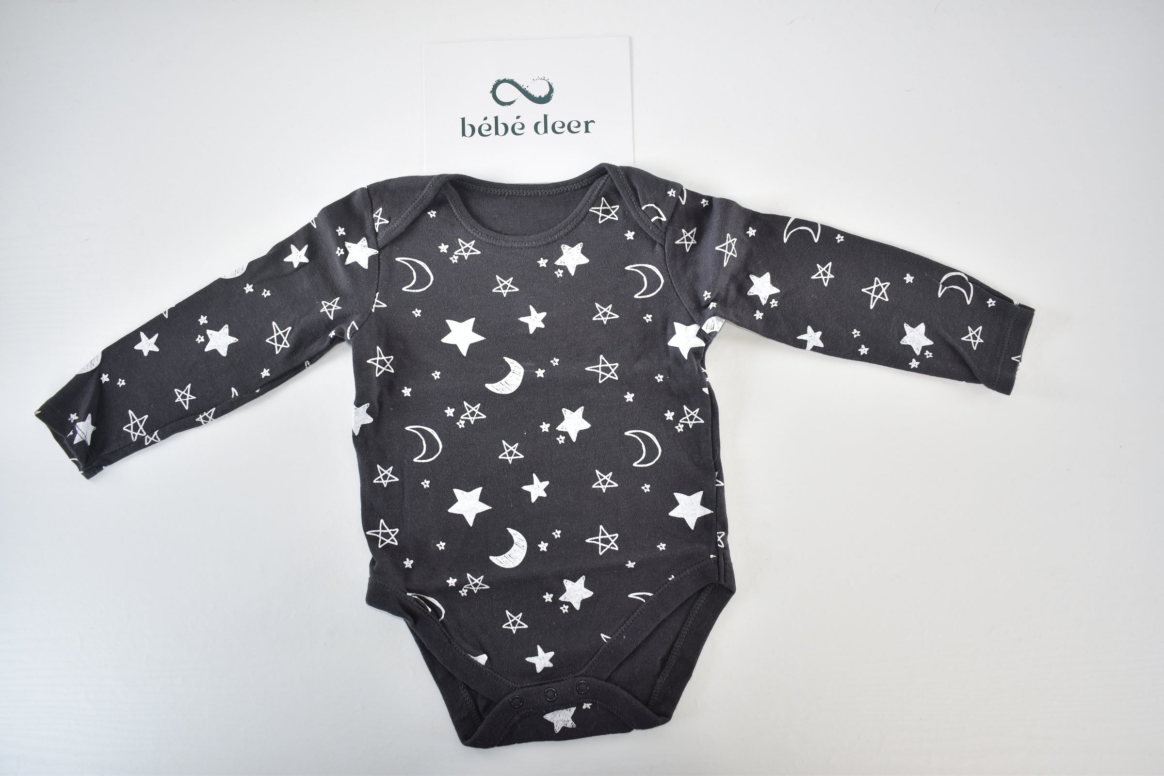 Moon and stars long sleeve bodysuit