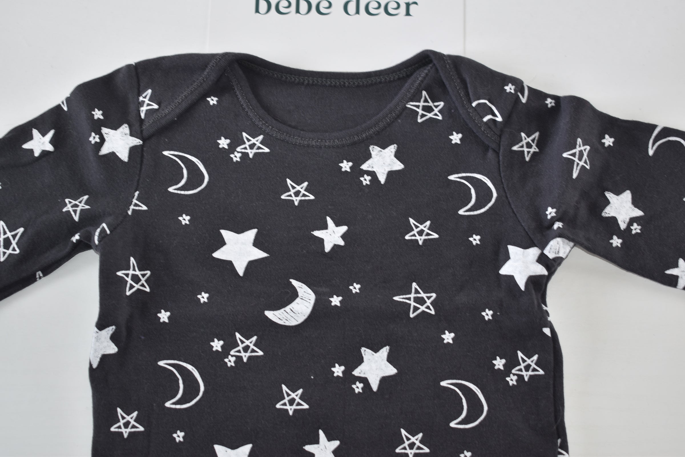 Moon and stars long sleeve bodysuit