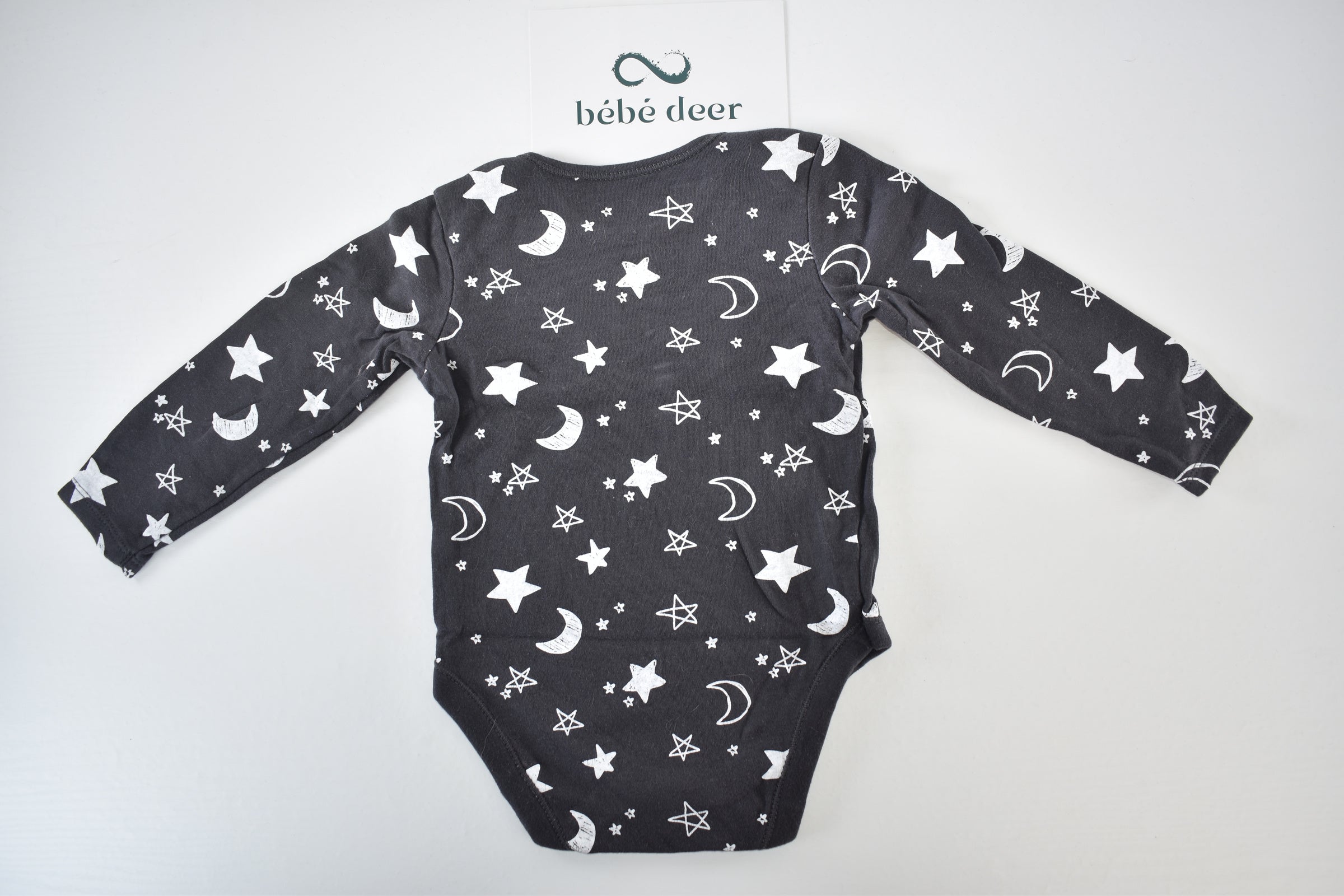 Moon and stars long sleeve bodysuit