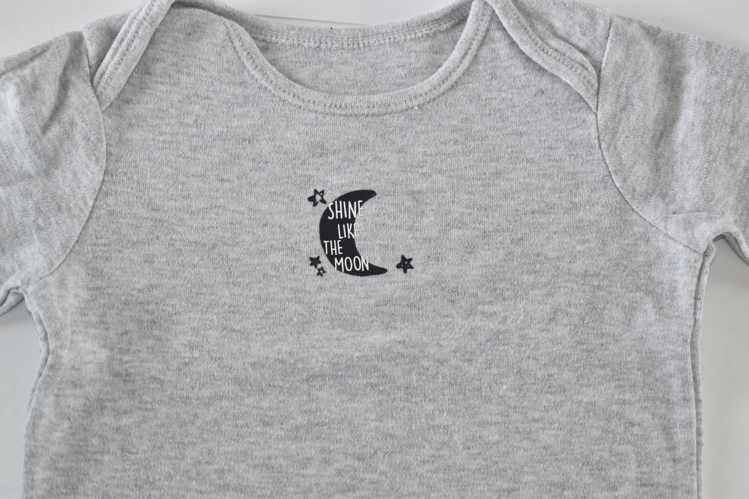 Grey long sleeve bodysuit "Shine like the moon"