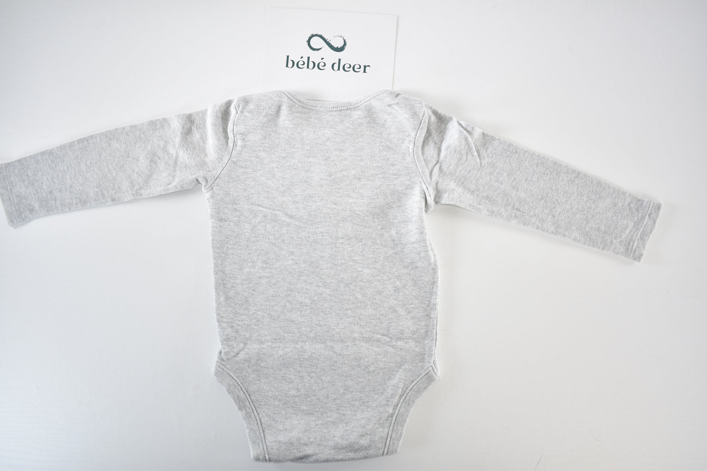 Grey long sleeve bodysuit "Shine like the moon"