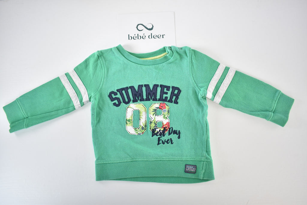 Green "Summer 08 Best day ever" jumper