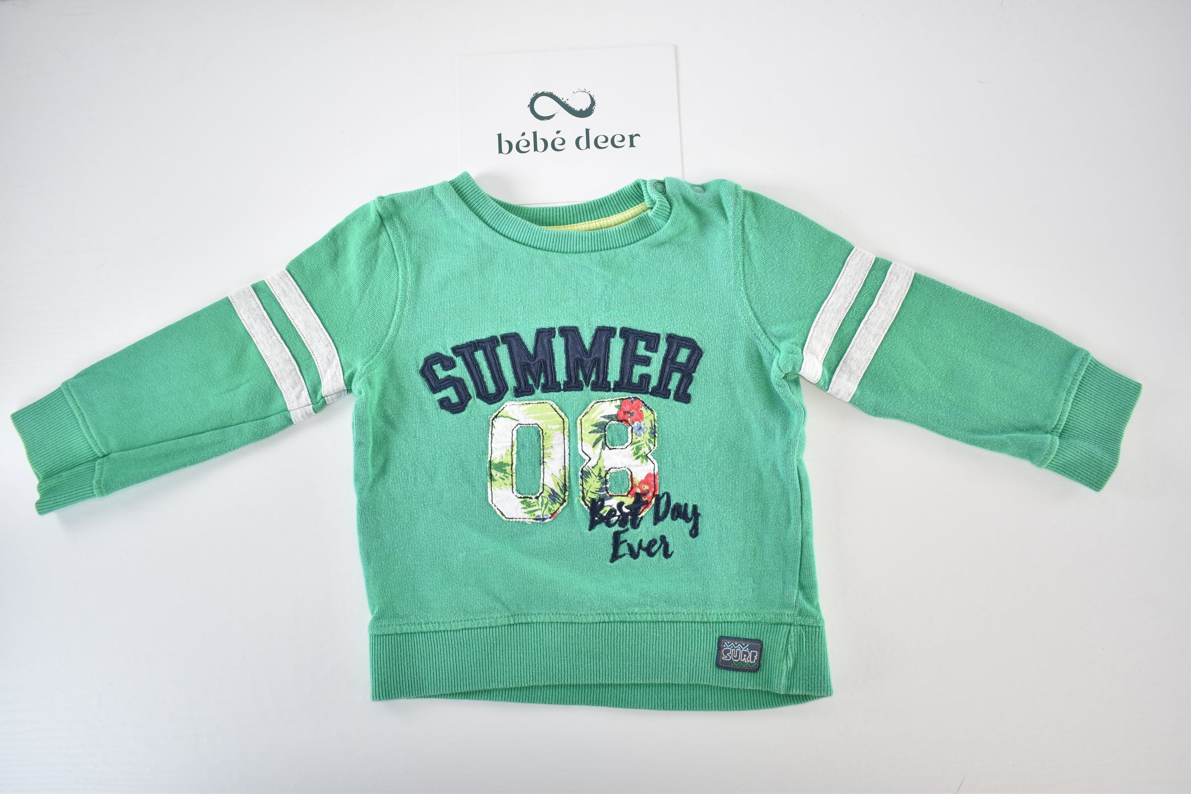 Green "Summer 08 Best day ever" jumper
