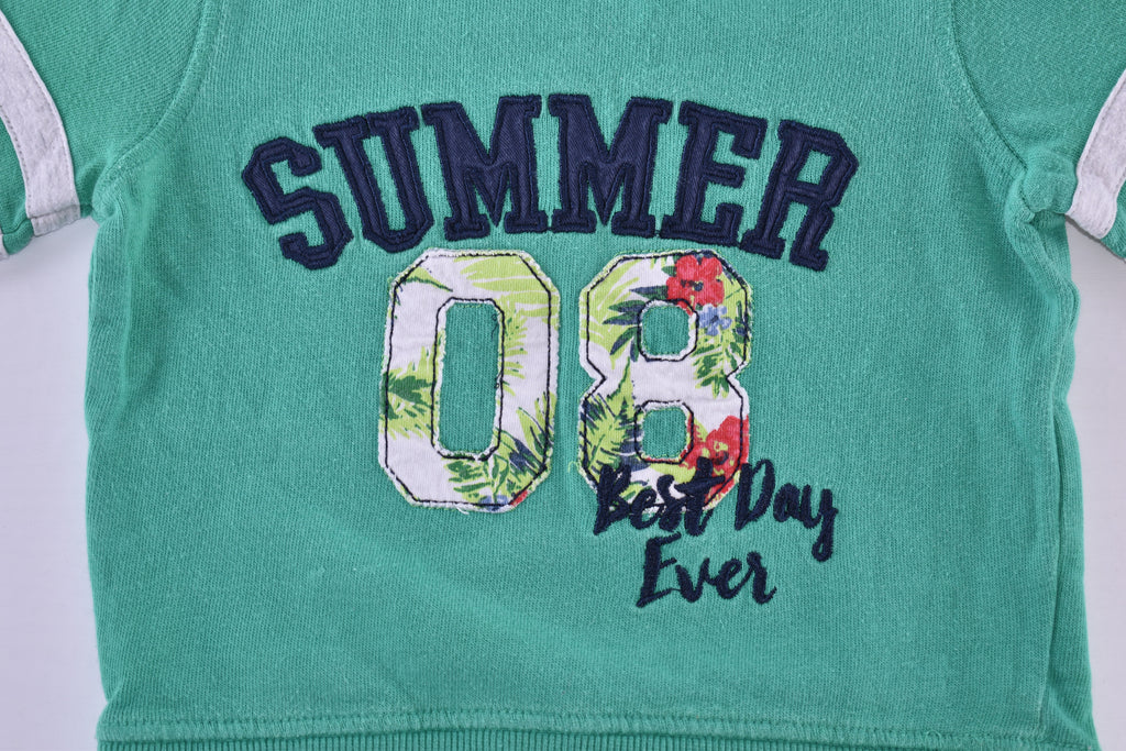 Green "Summer 08 Best day ever" jumper