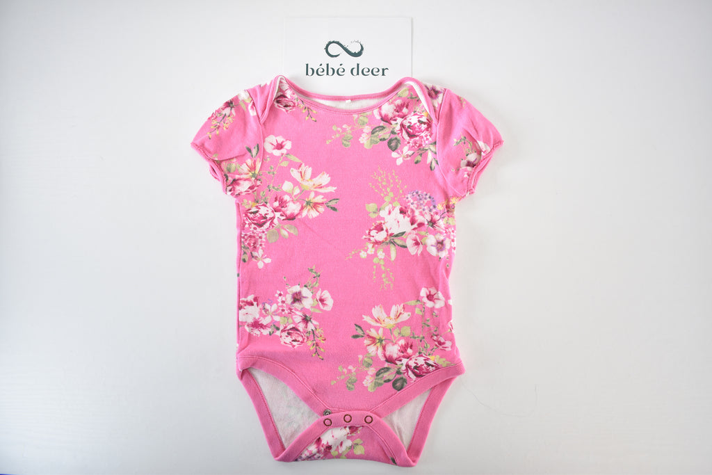 Floral short sleeve bodysuit