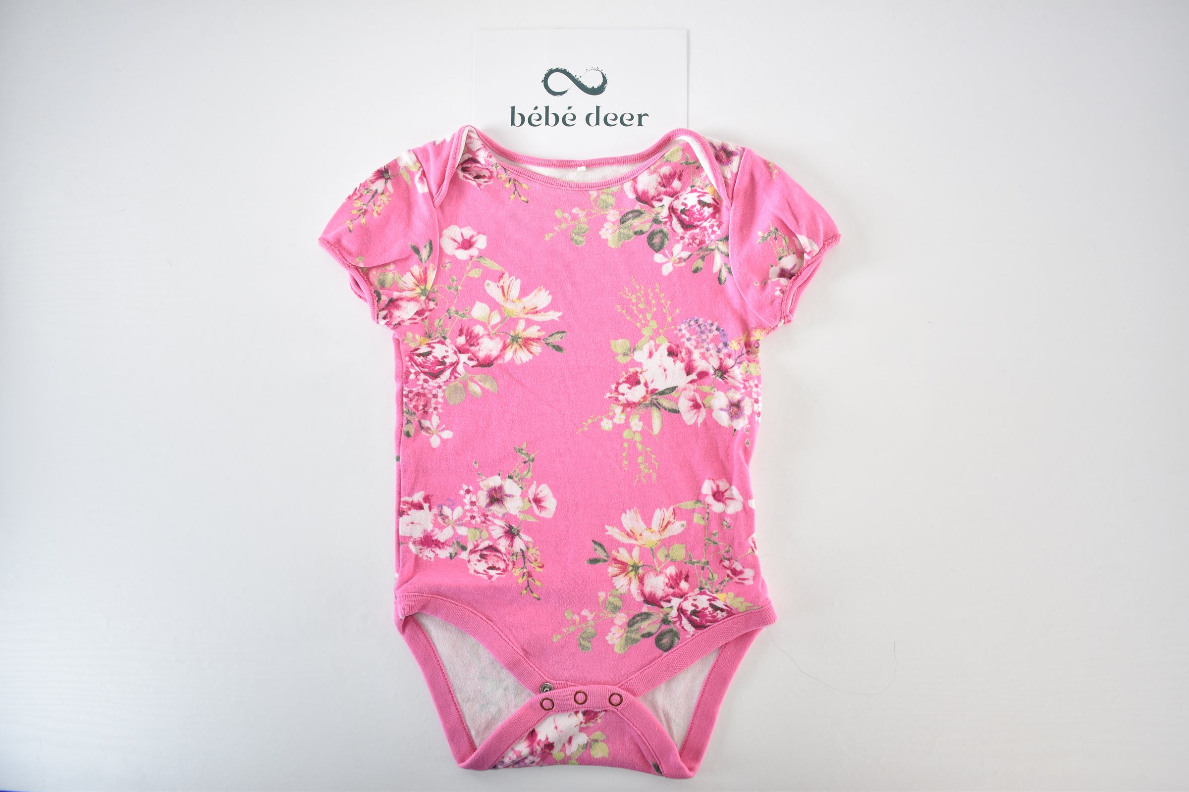 Floral short sleeve bodysuit