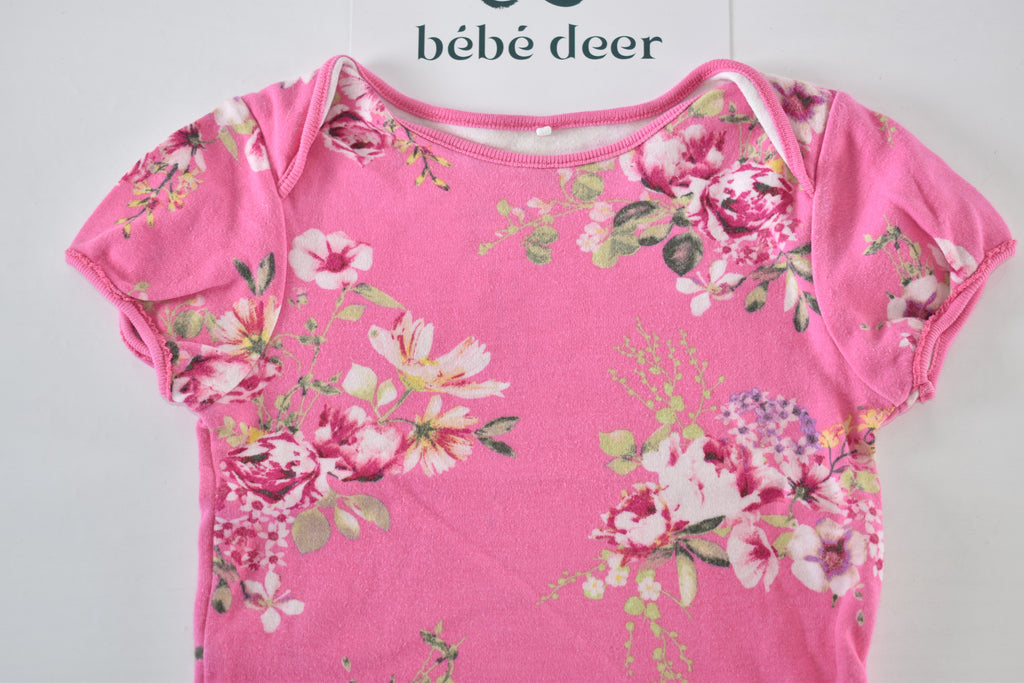 Floral short sleeve bodysuit