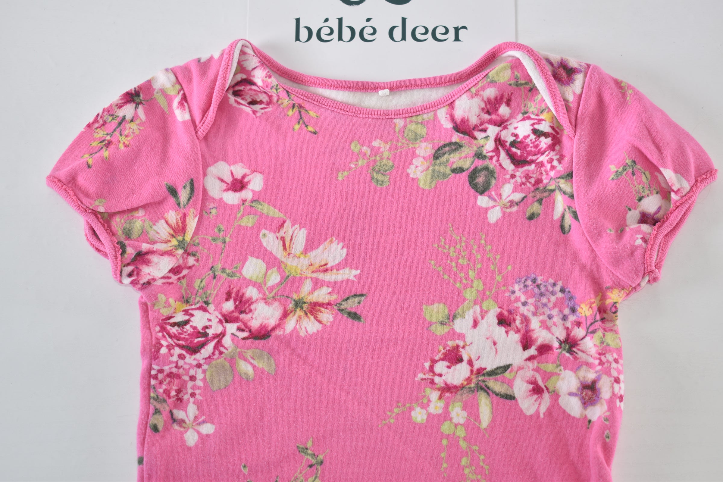 Floral short sleeve bodysuit