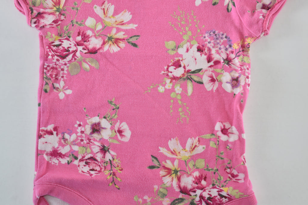 Floral short sleeve bodysuit