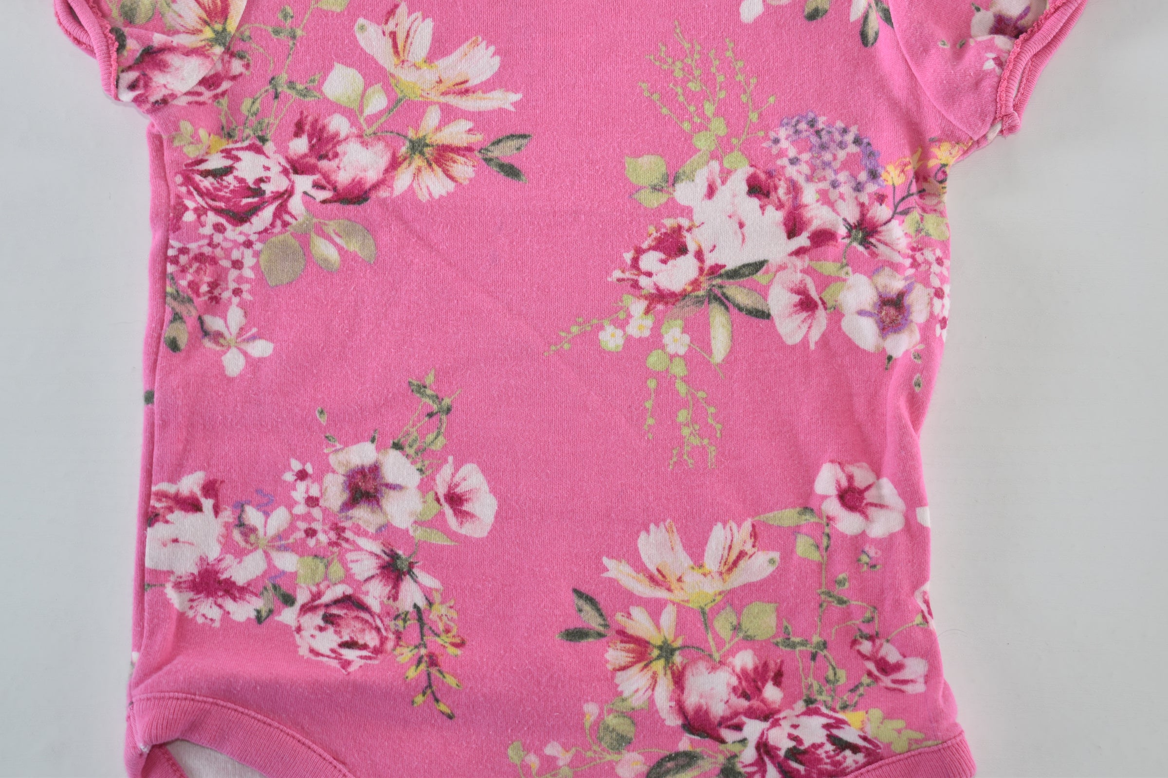 Floral short sleeve bodysuit