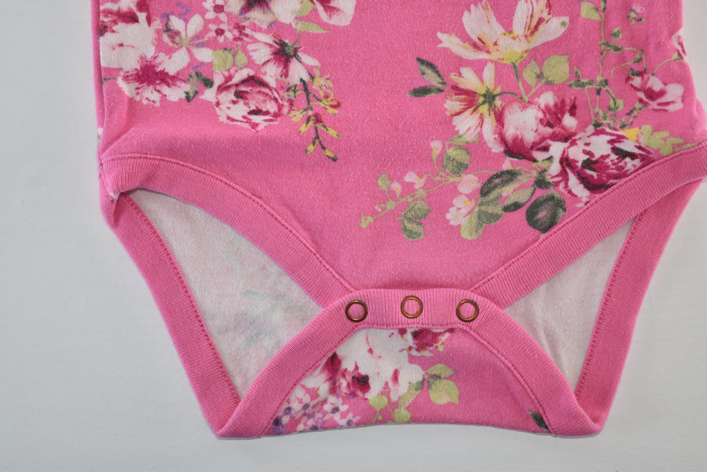 Floral short sleeve bodysuit
