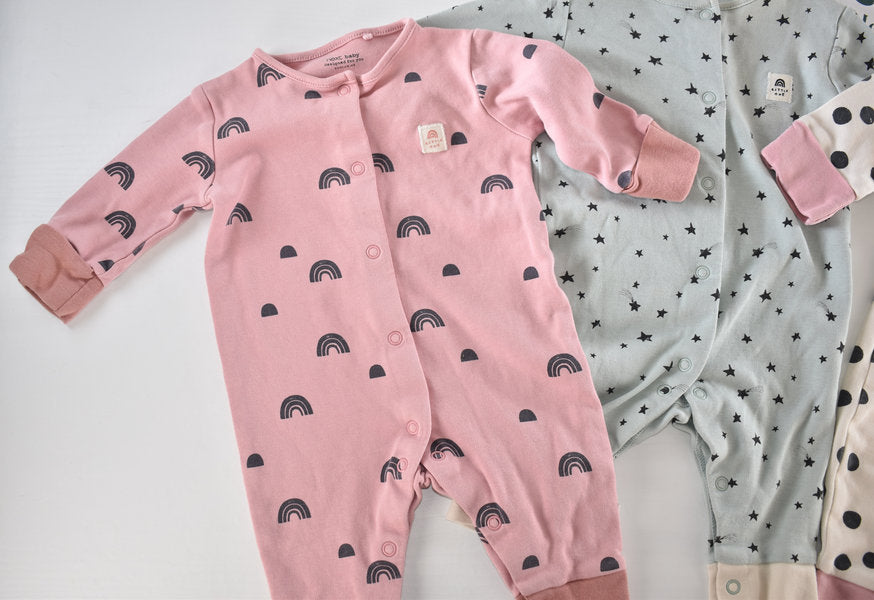 Next assorted footless sleepsuit set 3/6 months