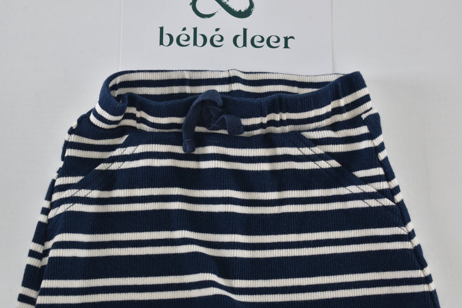 Navy and white  striped shorts