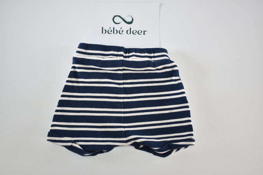 Navy and white  striped shorts