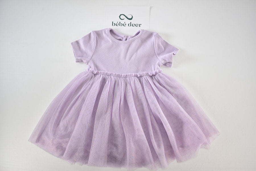 Lilac glitter tulle dress