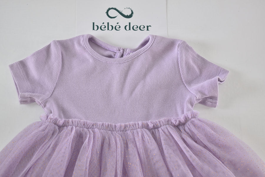 Lilac glitter tulle dress