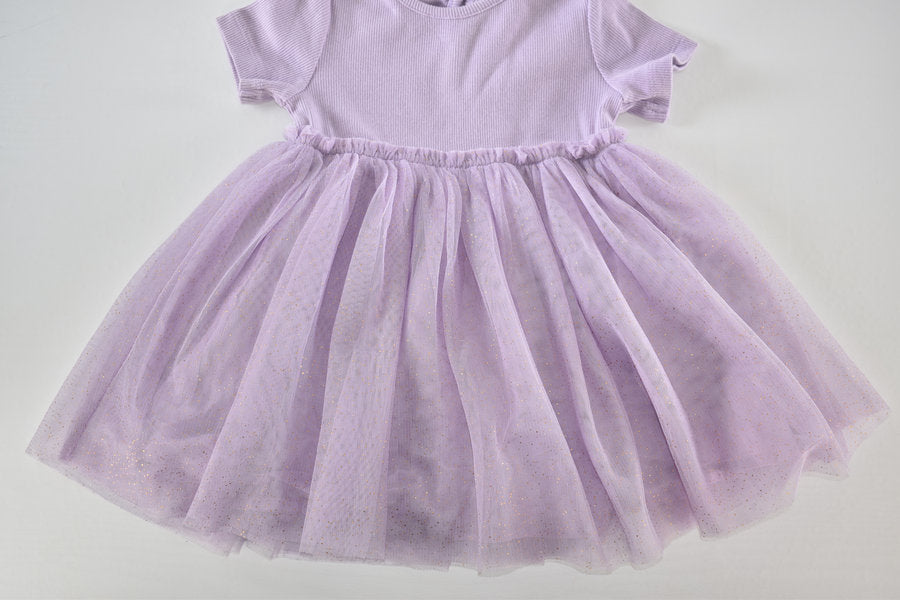 Lilac glitter tulle dress