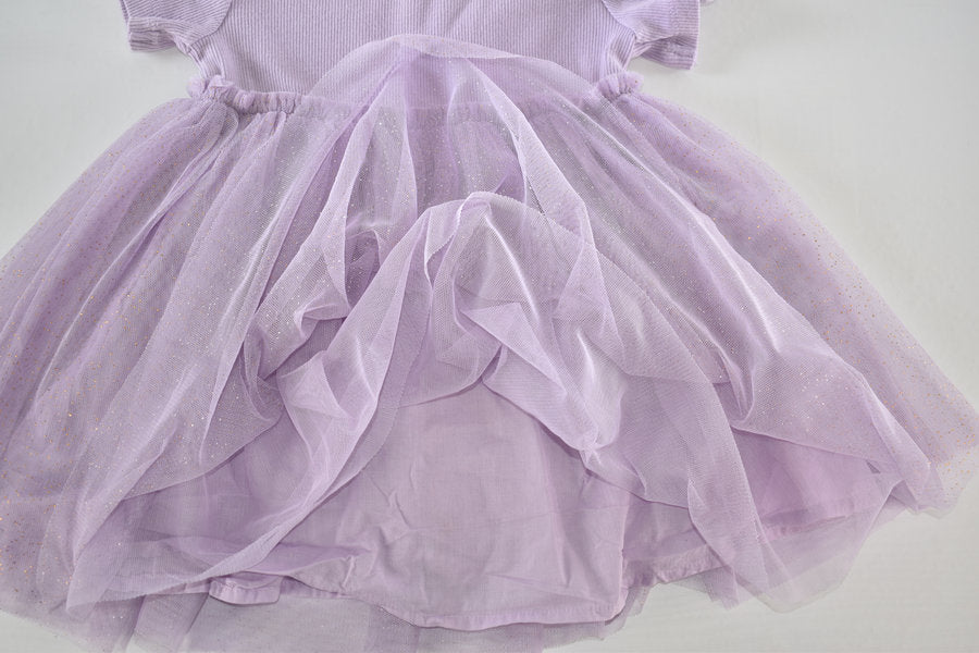 Lilac glitter tulle dress