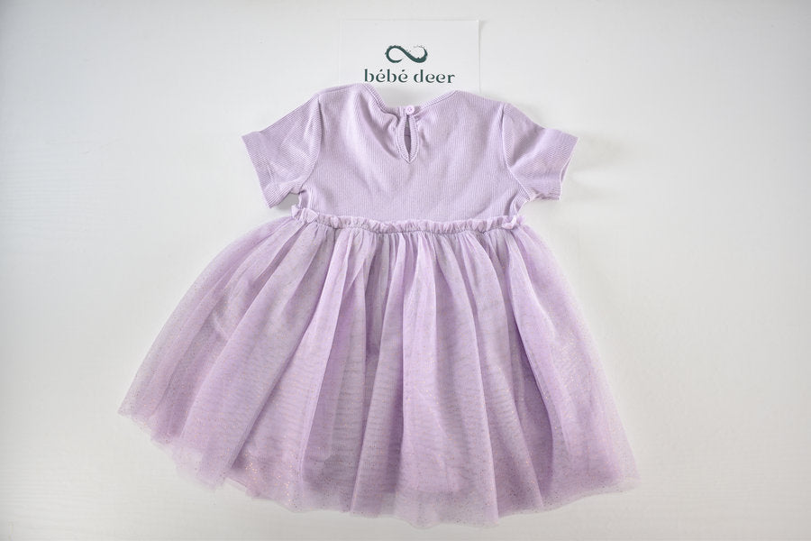 Lilac glitter tulle dress