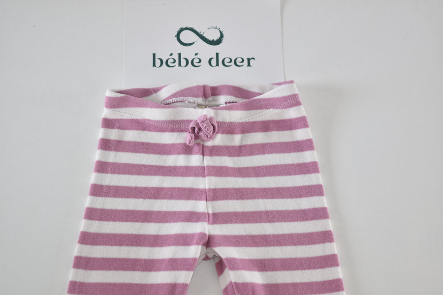 Pink striped leggings