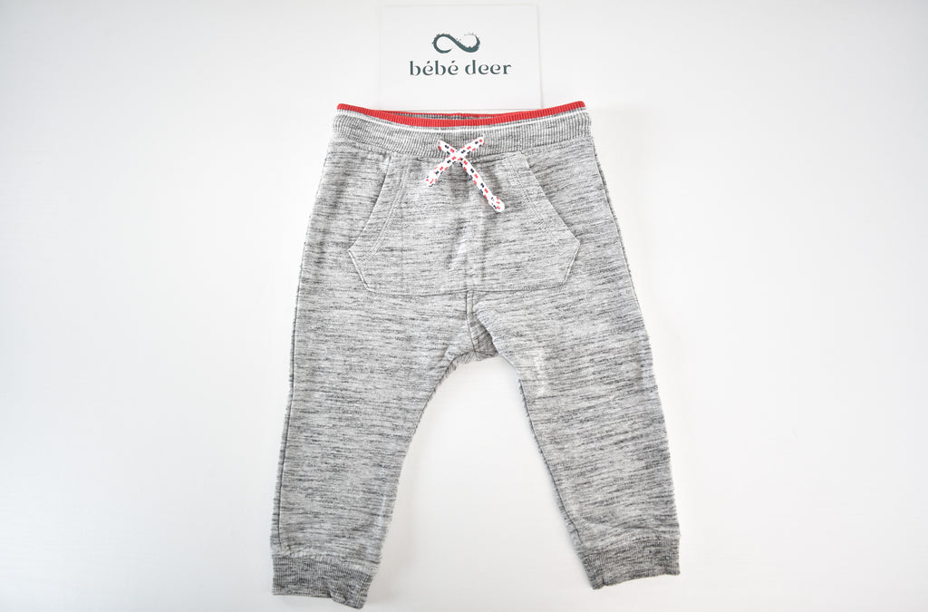 Grey joggers with front pocket