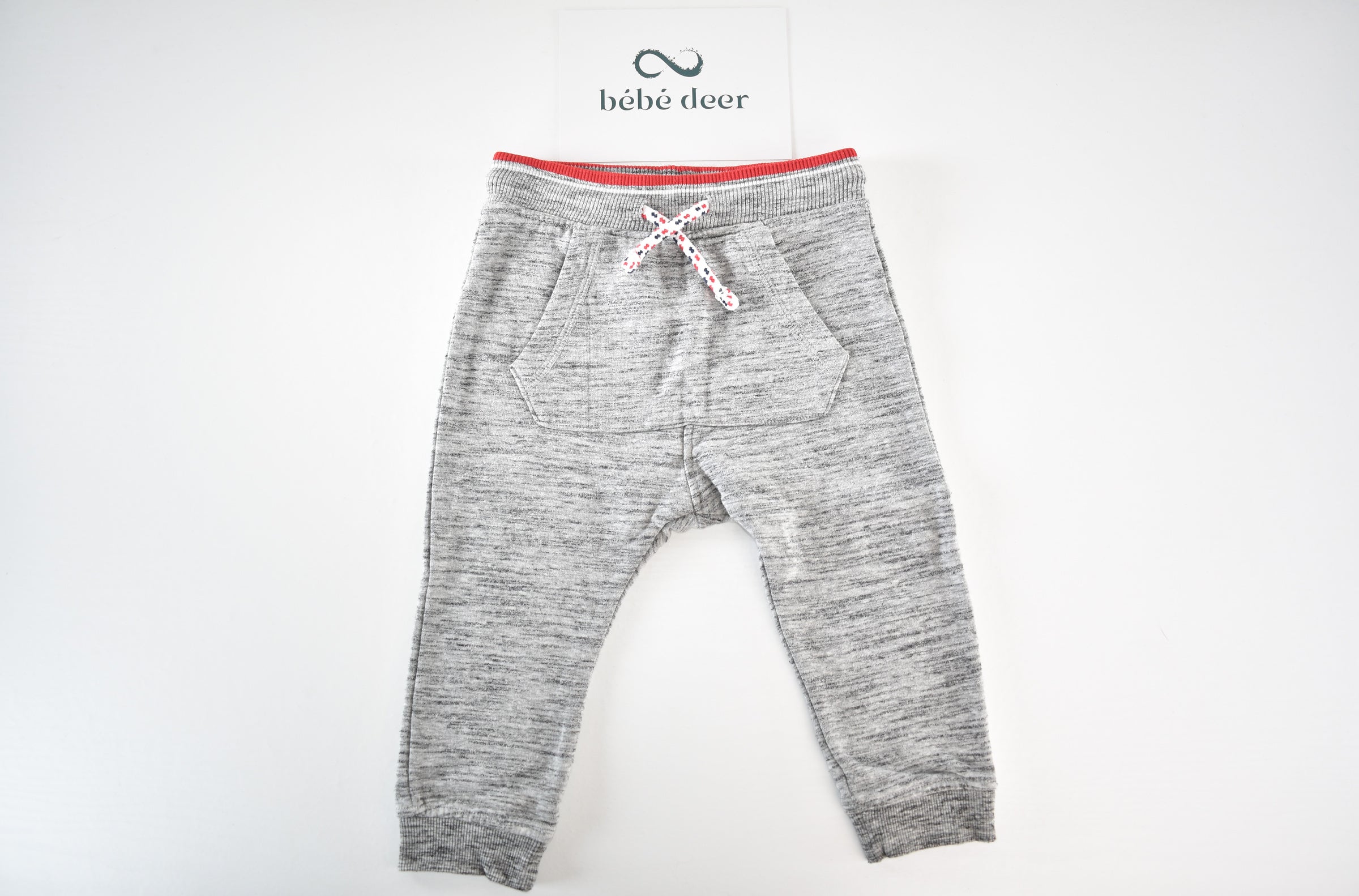 Grey joggers with front pocket