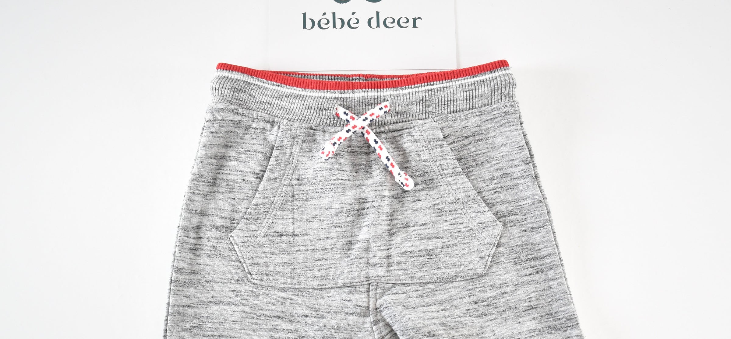 Grey joggers with front pocket