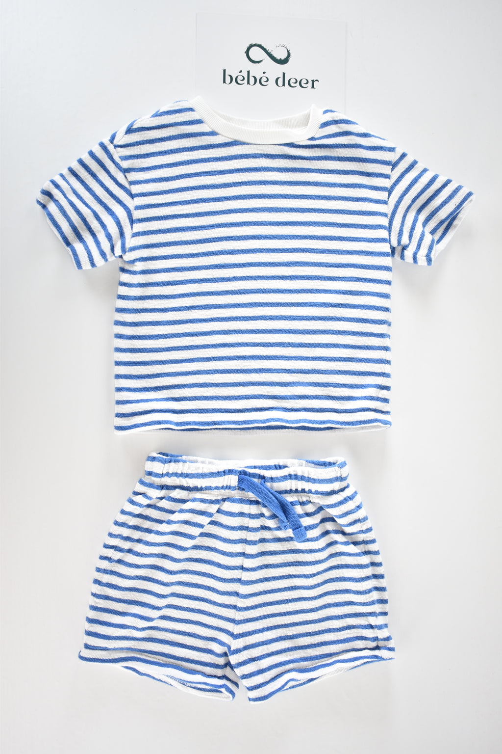 Striped towelling outfit set