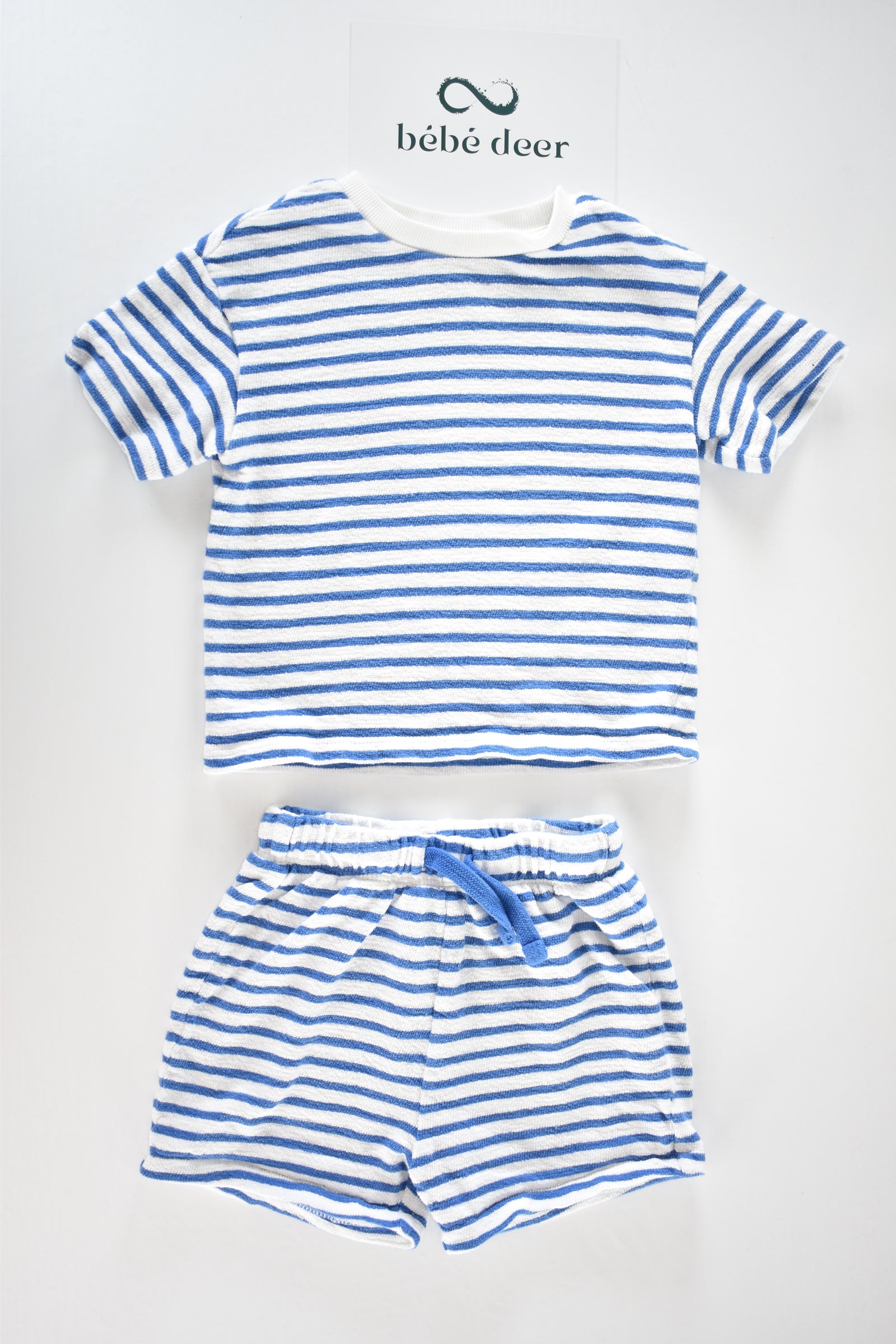 Striped towelling outfit set