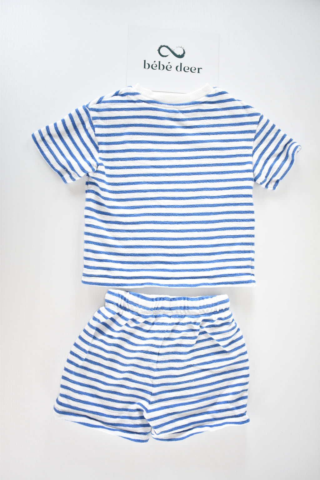 Striped towelling outfit set