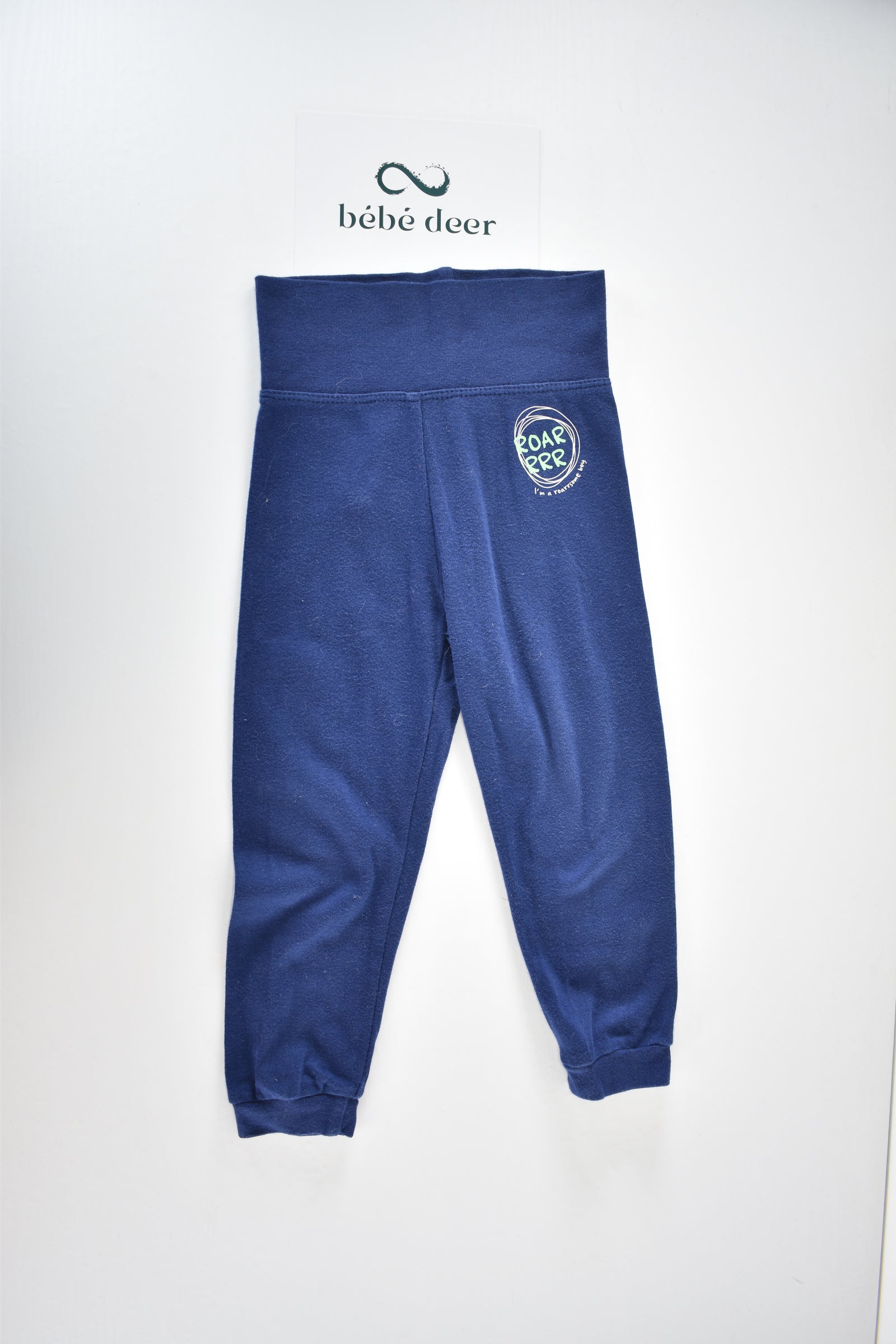 Blue dinosaur trousers