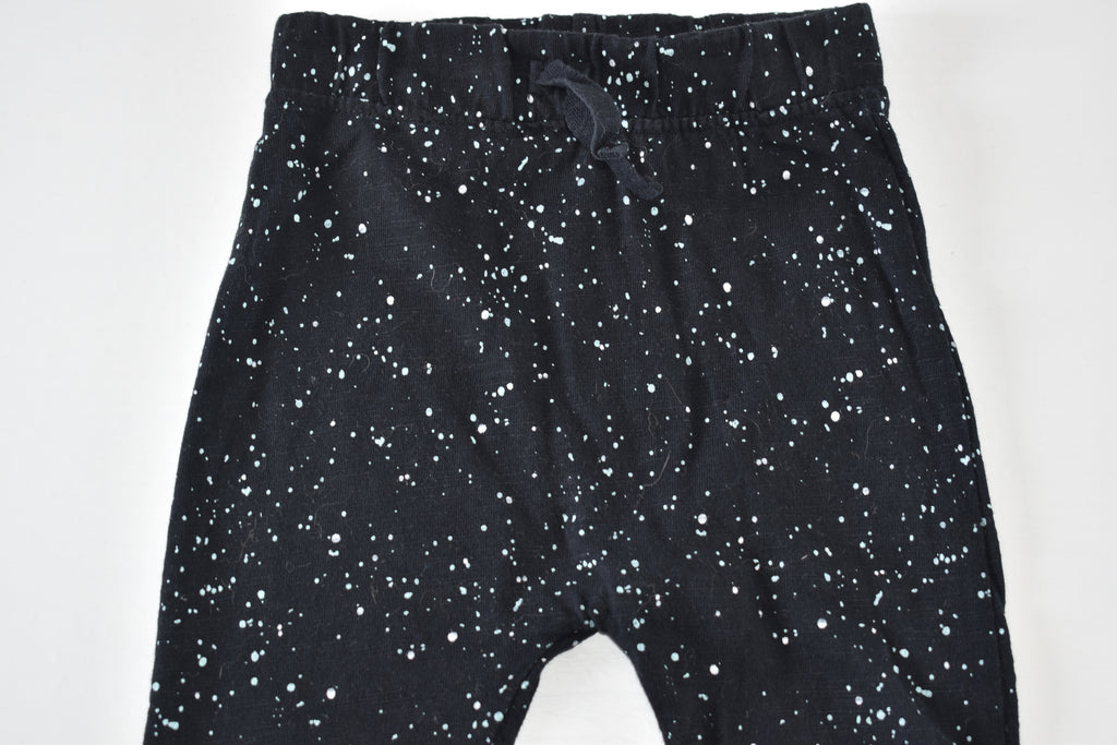 Speckled black trousers