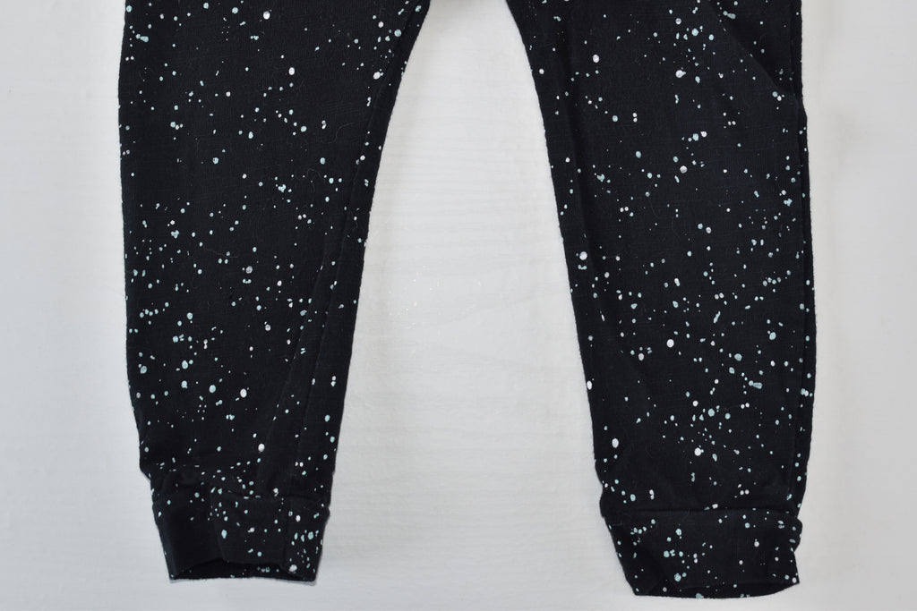 Speckled black trousers