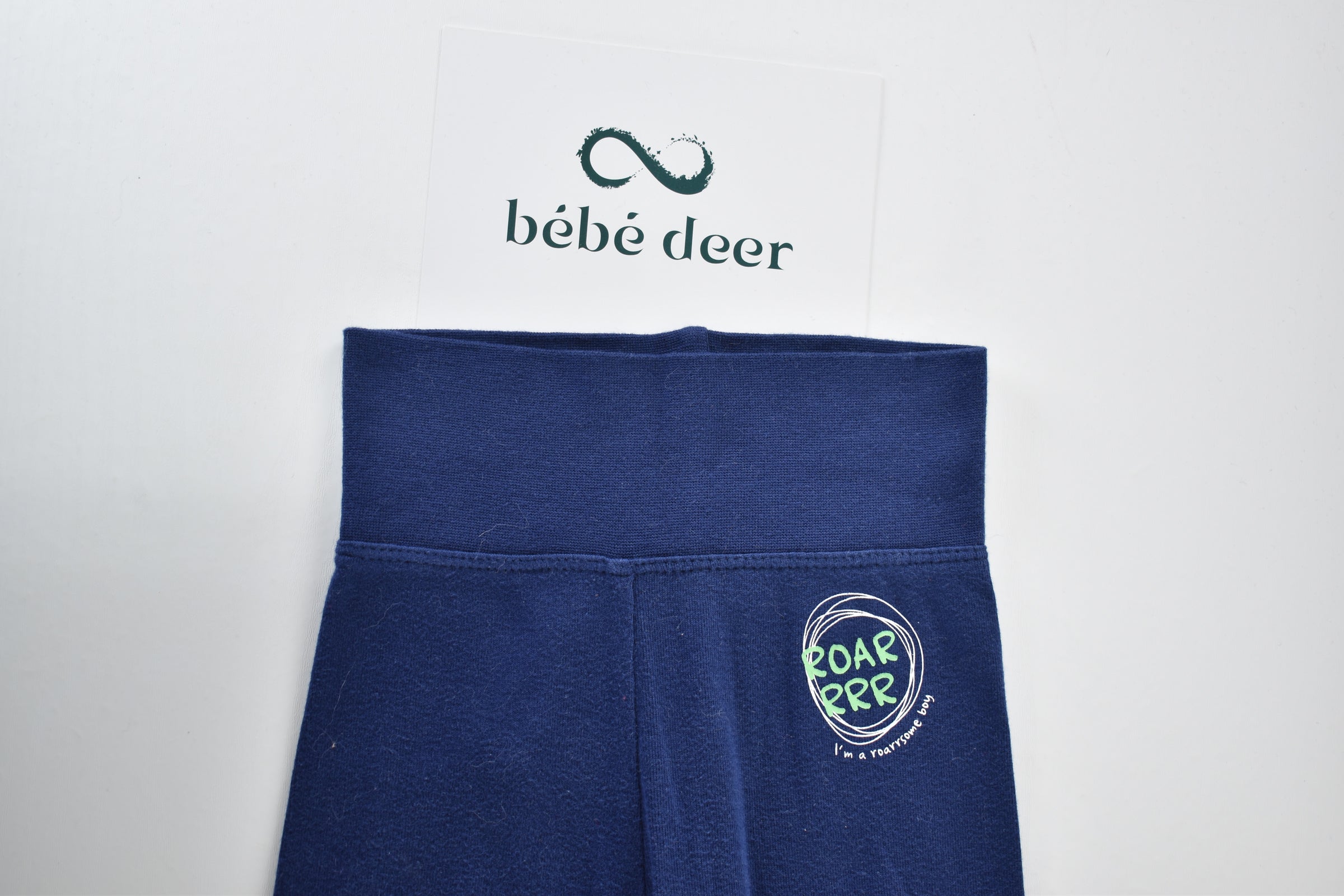 Blue dinosaur trousers