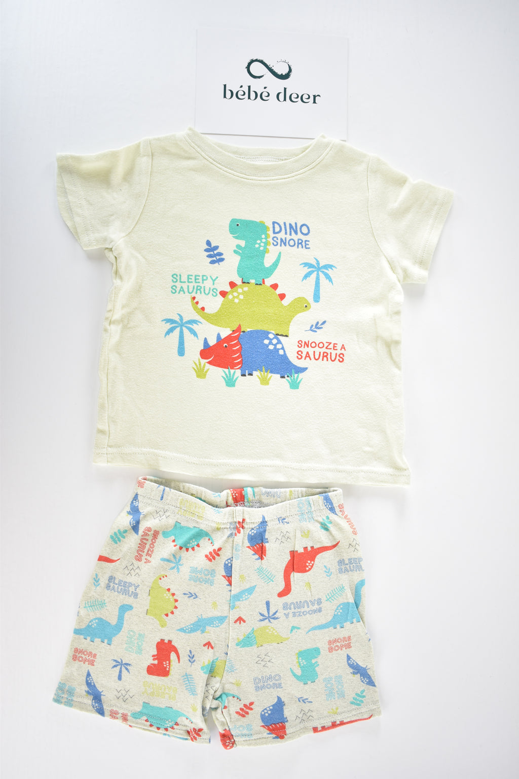 Dinosaur print short pyjama set
