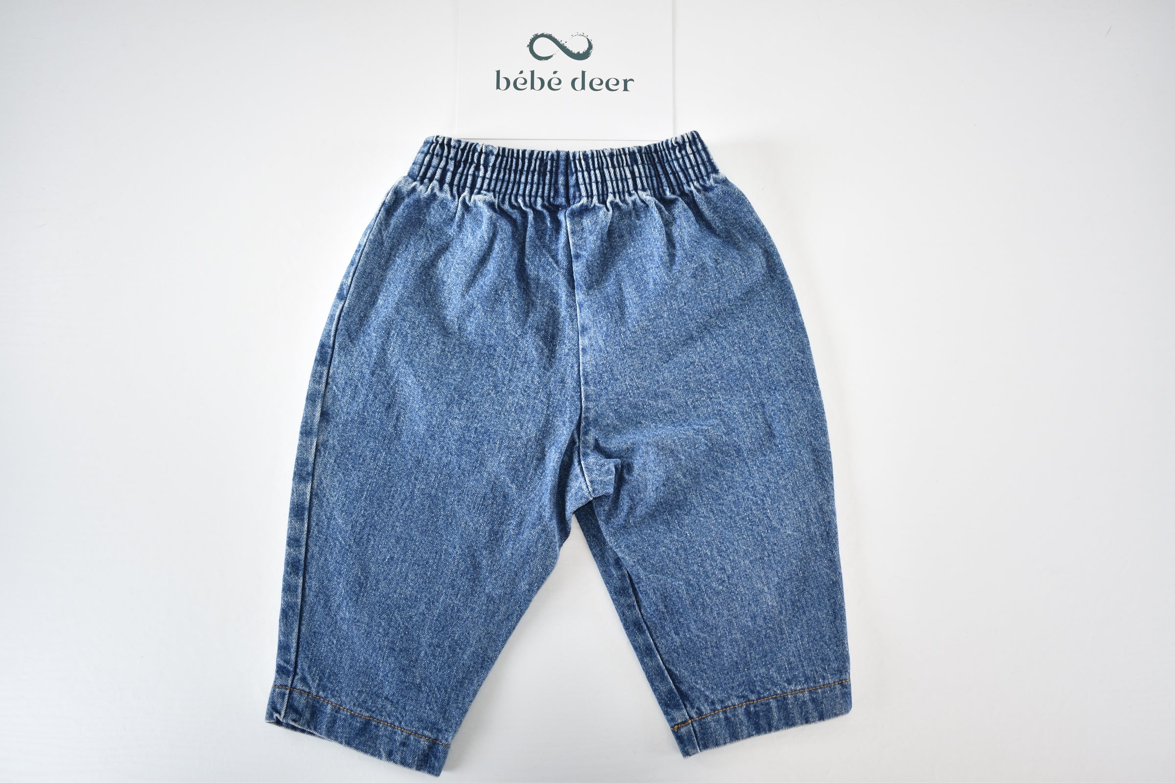 Denim trousers with embroidered detail
