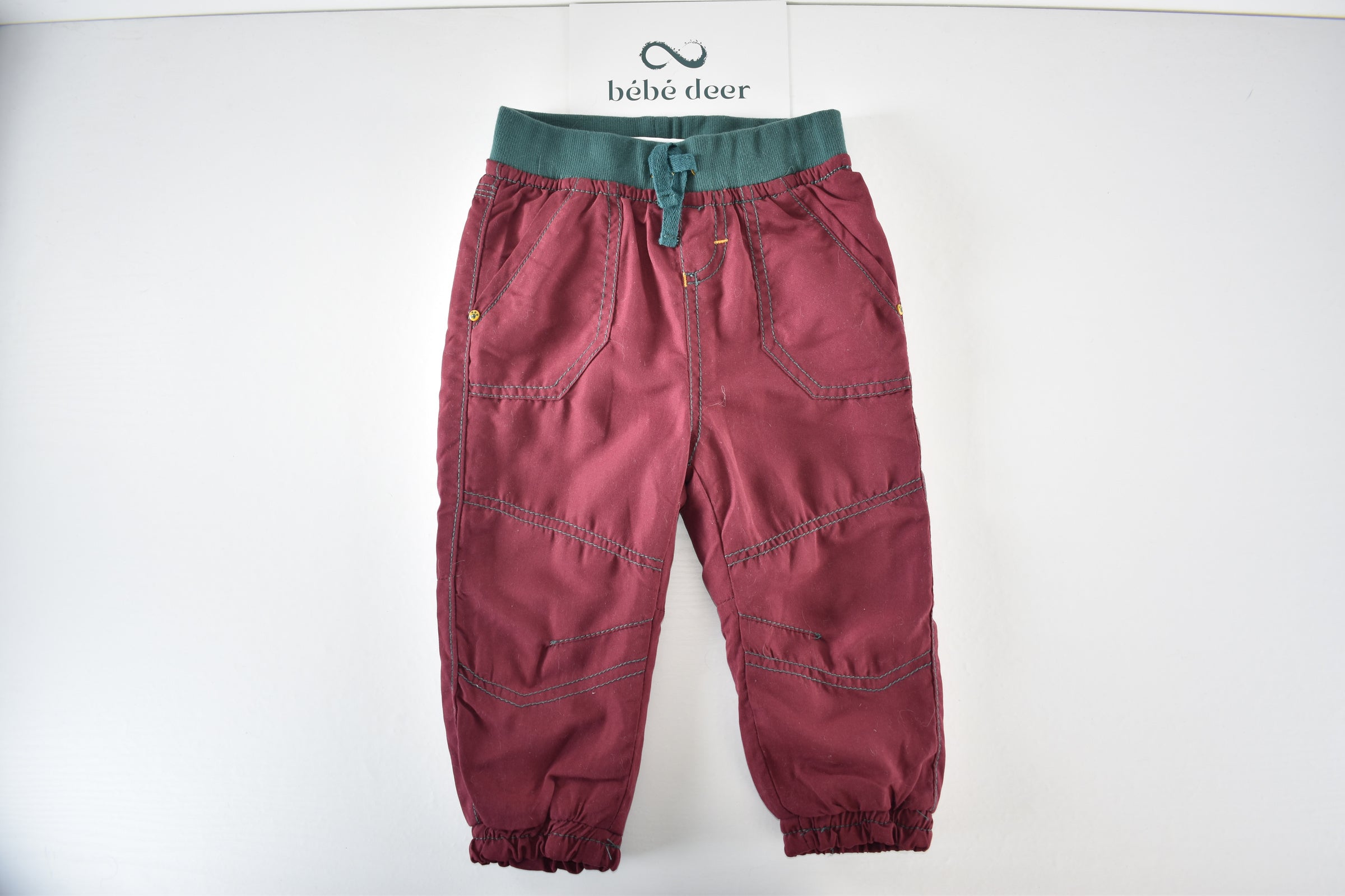 Burgundy lined trousers