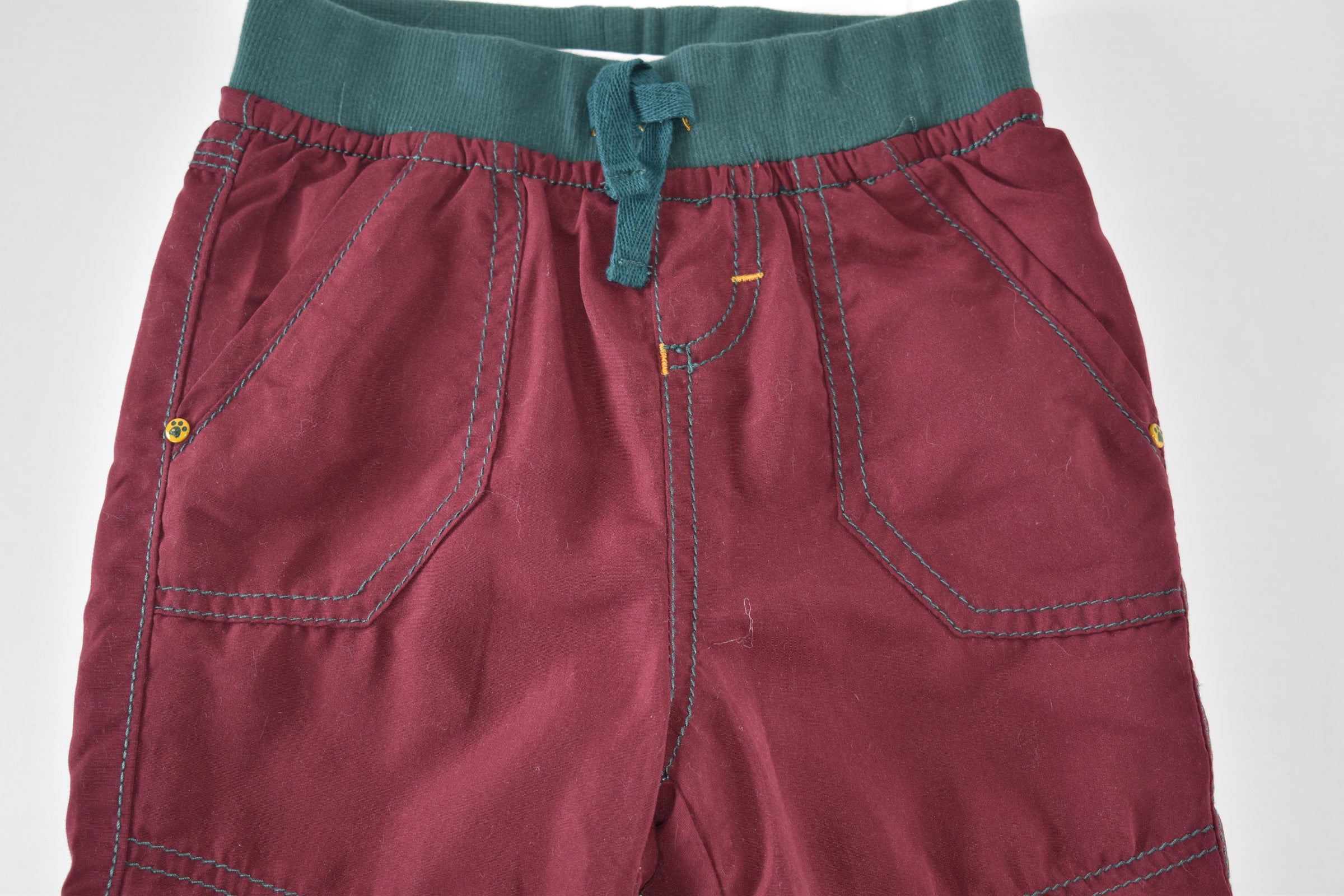 Burgundy lined trousers