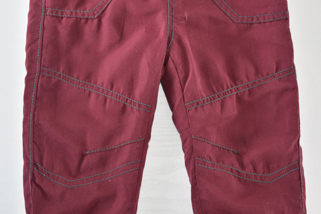 Burgundy lined trousers