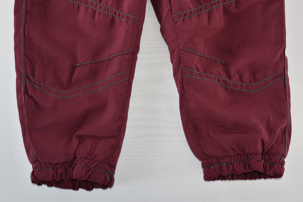 Burgundy lined trousers