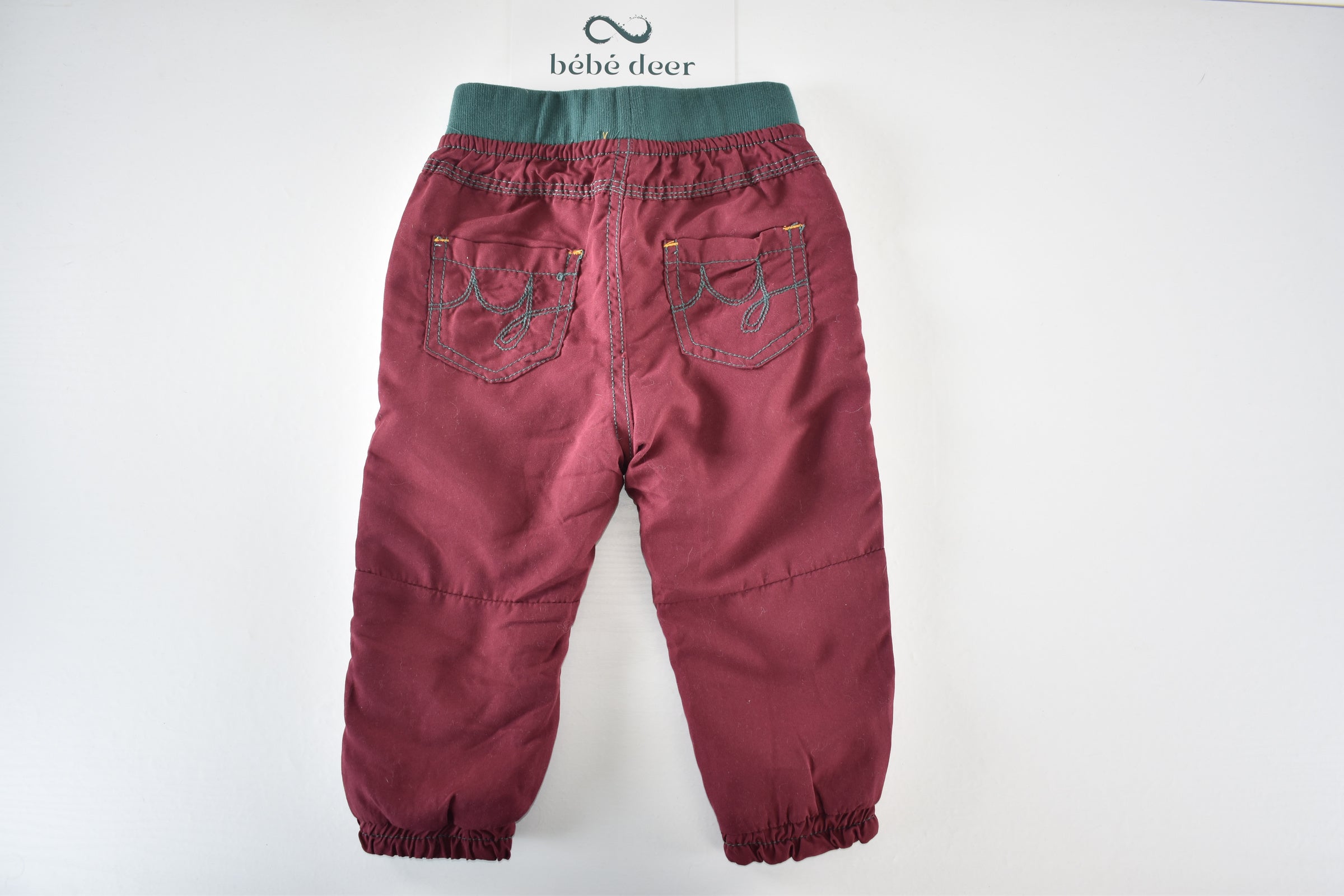 Burgundy lined trousers