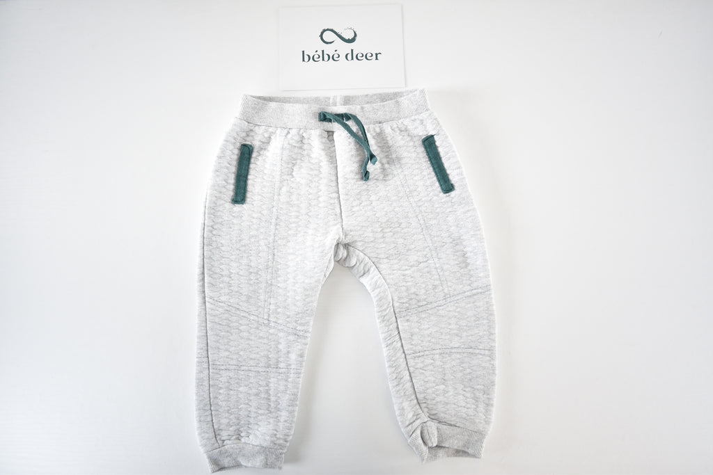 Grey quilted trousers
