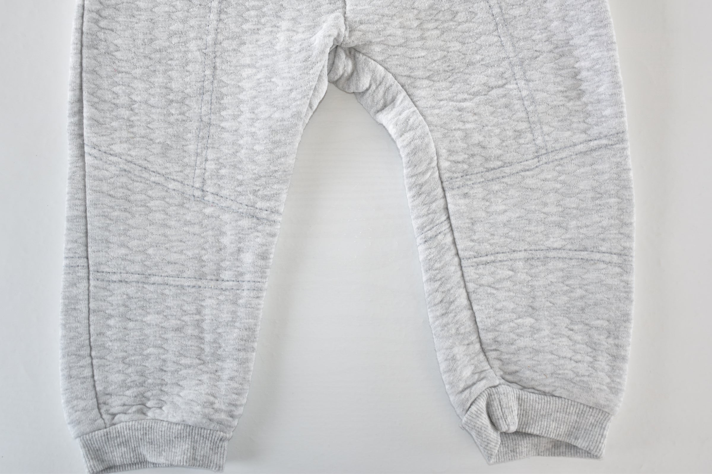 Grey quilted trousers
