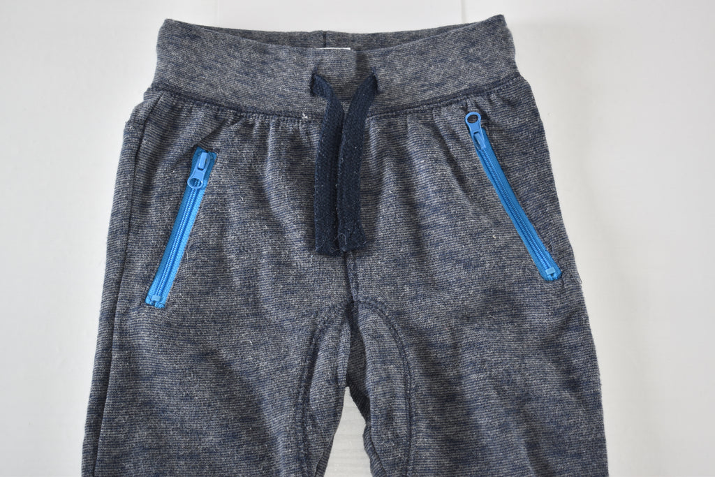 Grey marl trousers with zip pockets